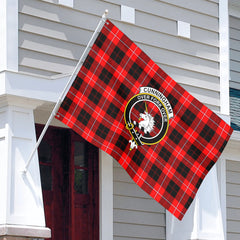 Cunningham Modern Tartan Crest House Flag