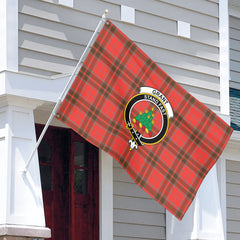 Grant Weathered Tartan Crest House Flag