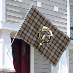 Gunn Weathered Tartan Crest House Flag