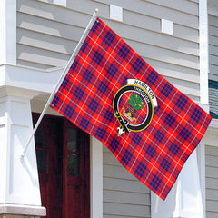 Hamilton Modern Tartan Crest House Flag