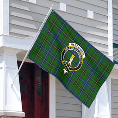 Henderson Modern Tartan Crest House Flag