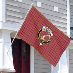 Lumsden Modern Tartan Crest House Flag