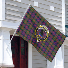 MacDonnell of Glengarry Modern Tartan Crest House Flag