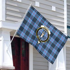 MacKay Blue Tartan Crest House Flag