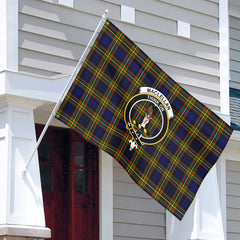 MacLellan Modern Tartan Crest House Flag