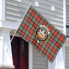 McLachlan Weathered Tartan Crest House Flag