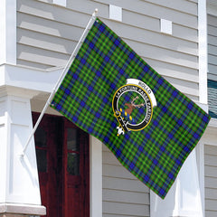 Rollo Modern Tartan Crest House Flag