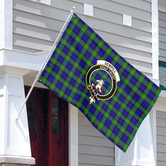 Sempill Modern Tartan Crest House Flag