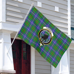 Turnbull Hunting Tartan Crest House Flag