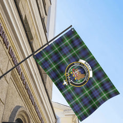 Baillie Modern Tartan Crest House Flag