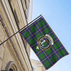 Carmichael Modern Tartan Crest House Flag
