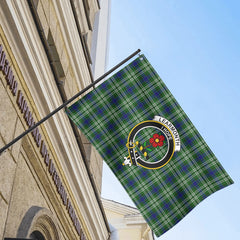 Learmonth Tartan Crest House Flag