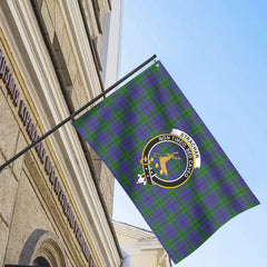 Strachan Tartan Crest House Flag
