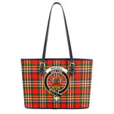 Makgill Tartan Crest Leather Tote Bag