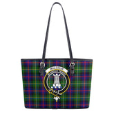 Malcolm (or MacCallum) Tartan Crest Leather Tote Bag