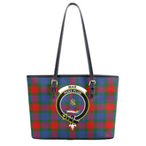 Mar Tartan Crest Leather Tote Bag