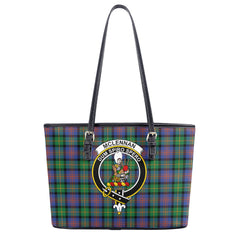 McLennan Ancient Tartan Crest Leather Tote Bag