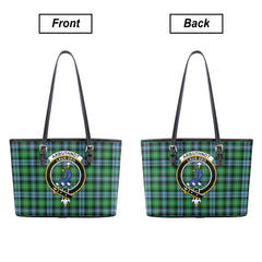 Arbuthnot Ancient Tartan Crest Leather Tote Bag