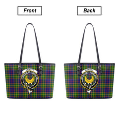Arnott Tartan Crest Leather Tote Bag