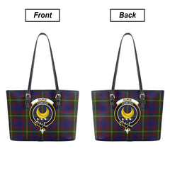 Durie Tartan Crest Leather Tote Bag