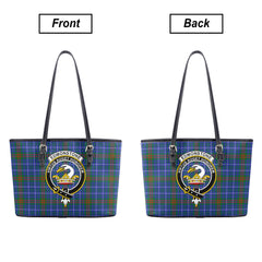 Edmonstone Tartan Crest Leather Tote Bag