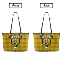 Houston Tartan Crest Leather Tote Bag