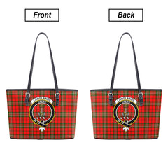 Langlands Tartan Crest Leather Tote Bag