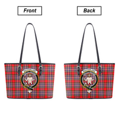 MacFarlane Modern Tartan Crest Leather Tote Bag