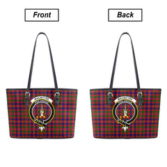 MacIntyre Modern Tartan Crest Leather Tote Bag