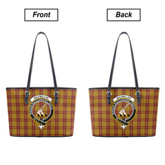 MacMillan Dress Tartan Crest Leather Tote Bag