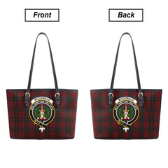 McDonald of Glencoe Tartan Crest Leather Tote Bag