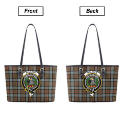 McLaren Weathered Tartan Crest Leather Tote Bag