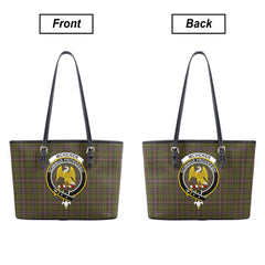 McVicker Tartan Crest Leather Tote Bag