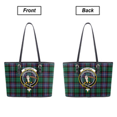 Mitchell Modern Tartan Crest Leather Tote Bag