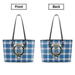Roberton Tartan Crest Leather Tote Bag