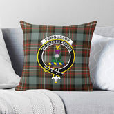 Fergusson Weathered Tartan Crest Pillow Cover