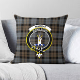MacKay Weathered Tartan Crest Pillow Cover