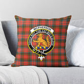 McPherson Weathered Tartan Crest Pillow Cover