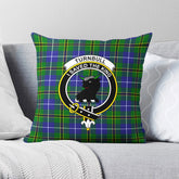 Turnbull Hunting Tartan Crest Pillow Cover