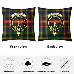 MacLellan Modern Tartan Crest Pillow Cover
