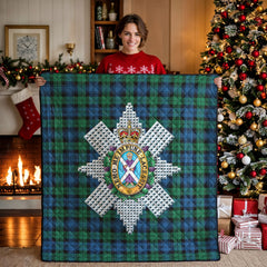 Black Watch Ancient Tartan Crest Quilt