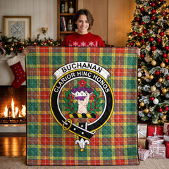 Buchanan Old Sett Tartan Crest Quilt