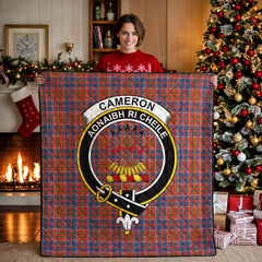 Cameron of Lochiel Ancient Tartan Crest Quilt