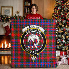 Carrick District Tartan Crest Quilt
