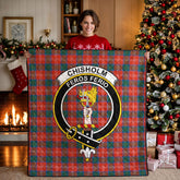 Chisholm Ancient Tartan Crest Quilt
