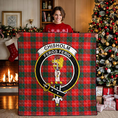 Chisholm Modern Tartan Crest Quilt