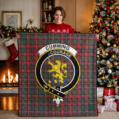 Cumming Hunting Modern Tartan Crest Quilt