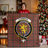 Cumming Hunting Weathered Tartan Crest Quilt