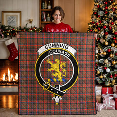 Cumming Hunting Weathered Tartan Crest Quilt