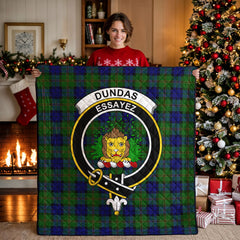 Dundas Modern Tartan Crest Quilt